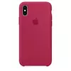 Чехол бампер для iPhone X Apple Silicone Bumper Rose Red (Малиновый)