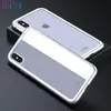 Чехол бампер для iPhone Xs Luphie Magnetic Transparent&White (Прозрачный&Белый)