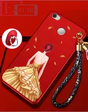 Чехол бампер для Xiaomi Redmi Note 5A Prime Anomaly Barbi Boom Red Girl in Gold Dress (Красный Девушка в Золотом)
