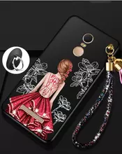Чехол бампер для Huawei Honor 6A Anomaly Barbi Sakura Boom Black Girl in Red Dress (Черный Девушка в Красном)