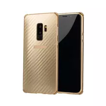 Чехол бампер для Samsung Galaxy S9 Plus Anomaly Carbon Gold (Золотой)