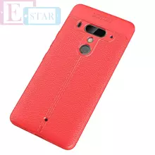 Чехол бампер для HTC U12 Plus Anomaly Leather Fit Red (Красный)