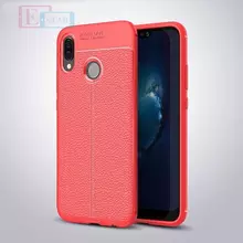 Чехол бампер для Huawei P20 Lite Anomaly Leather Fit Red (Красный)