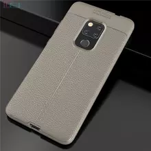 Чехол бампер для Huawei Mate 20 Anomaly Leather Fit Gray (Серый)
