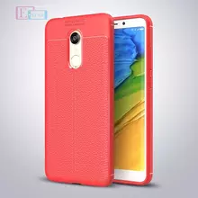 Чехол бампер для Xiaomi Redmi 5 Plus Anomaly Leather Fit Red (Красный)