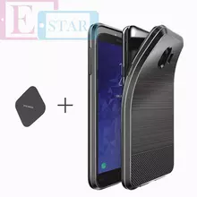 Чехол бампер для Samsung Galaxy J4 2018 J400F Dux Ducis Carbon Magnetic Black (Черный)