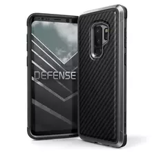 Чехол бампер для Samsung Galaxy S9 Plus X-Doria Defense Lux Black Carbon (Черный Карбон)