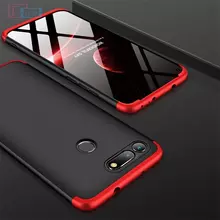 Чехол бампер для Huawei Honor V20 GKK Dual Armor Black&Red (Черный&Красный)