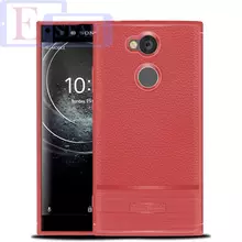 Чехол бампер для Sony Xperia XA2 Ultra 2018 idools Leather Fit Red (Красный)