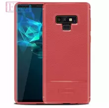 Чехол бампер для Samsung Galaxy Note 9 idools Leather Fit Red (Красный)