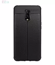 Чехол бампер для OnePlus 6T Imak TPU Leather Pattern Black (Черный)