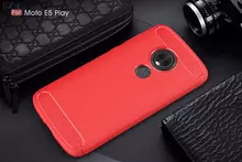 Чехол бампер для Motorola Moto E5 Play iPaky Carbon Fiber Red (Красный)
