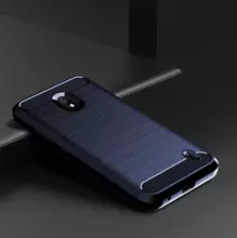 Чехол бампер для Nokia 2.2 iPaky Carbon Fiber Blue (Синий)