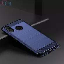 Чехол бампер для Huawei Y9 2019 iPaky Carbon Fiber Blue (Синий)