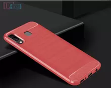 Чехол бампер для Samsung Galaxy A8 Star iPaky Carbon Fiber Red (Красный)