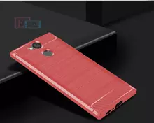 Чехол бампер для Sony Xperia L2 iPaky Carbon Fiber Red (Красный)