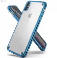 Чехол бампер для iPhone Xs Max Ringke Fusion Aqua Blue (Синяя Вода)