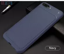 Чехол бампер для Huawei Honor 10 Lenuo Leather Fit Blue (Синий)
