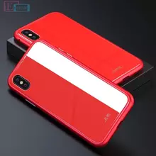 Чехол бампер для iPhone Xs Luphie Magnetic Red (Красный)