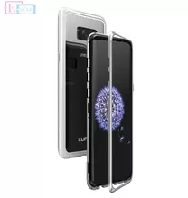Чехол бампер для Samsung Galaxy S8 Plus G955F Luphie Magnetic Transparent&Silver (Прозрачный&Серебристый)