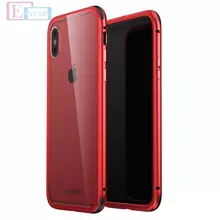 Чехол бампер для iPhone Xs Luphie Transparent Red (Красный)