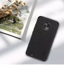 Чехол бампер для Motorola Moto G6 Plus Mofi Carbon Bumper Black (Черный)