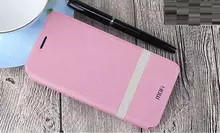 Чехол книжка для Meizu 15 Plus Mofi Vintage Pink (Розовый)