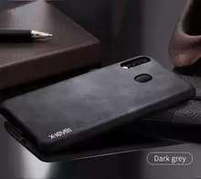 Чехол бампер для Samsung Galaxy M20 X-Level Leather Bumper Black (Черный)