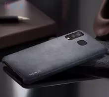 Чехол бампер для Samsung Galaxy A9 2018 X-Level Leather Bumper Black (Черный)