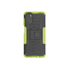 Противоударный чехол бампер для Motorola Moto E32 / G22 Nevellya Case (встроенная подставка) Green (Зеленый)