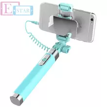 Универсальная селфи палка Rock Selfie Stick с зеркальцем для смартфона Blue (Синий) ROT0769