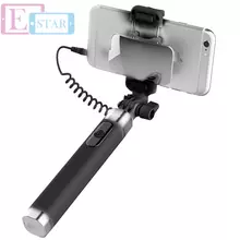 Универсальная селфи палка Rock Selfie Stick с зеркальцем для смартфона Black (Черный) ROT0769