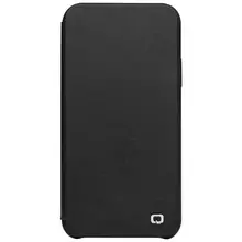 Кожаный чехол книжка для iPhone X / Xs Qialino Magnetic Wallet Black (Черный)