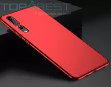 Ультратонкий чехол бампер для Huawei P20 Pro Anomaly Matte Red (Красный)