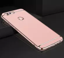 Чехол бампер для Huawei Y9 2018 Mofi Electroplating Rose Gold (Розовое Золото)