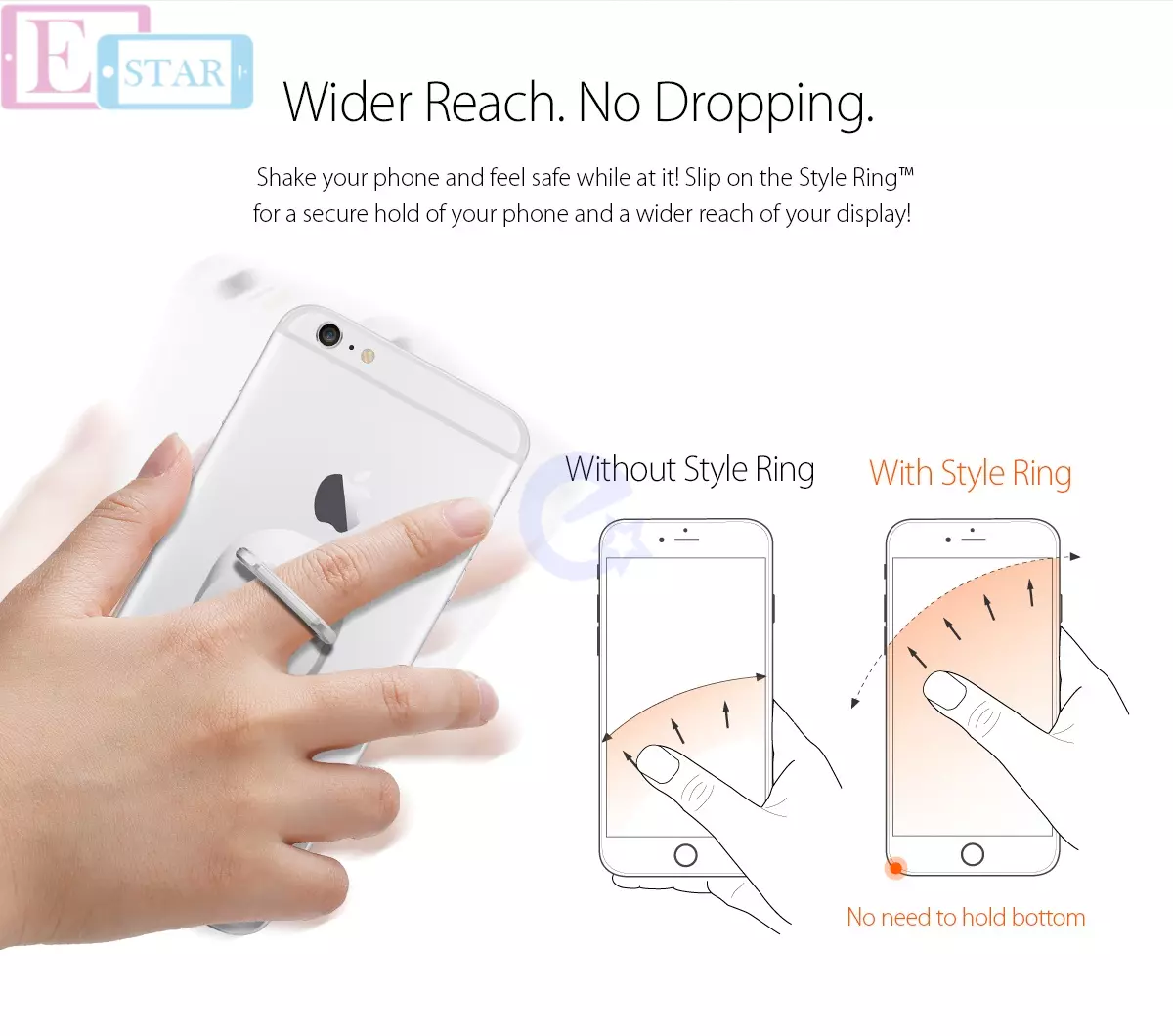 Алюминиевое кольцо-подставка Anomaly Gview Flower для смартфонов и телефонов White (Белый)