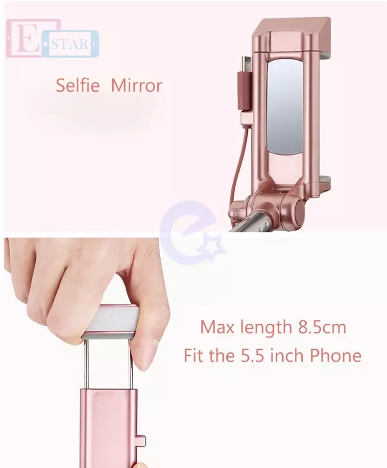 Оригинальная селфи палка BlueTooth MiniPai ADYSS-A8 selfie Stick для смартфона Rose Gold (Розовое Золото)
