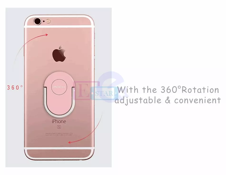 Кольцо-подставка Rock 360 Rotation для смартфонов и телефонов White (Белый)