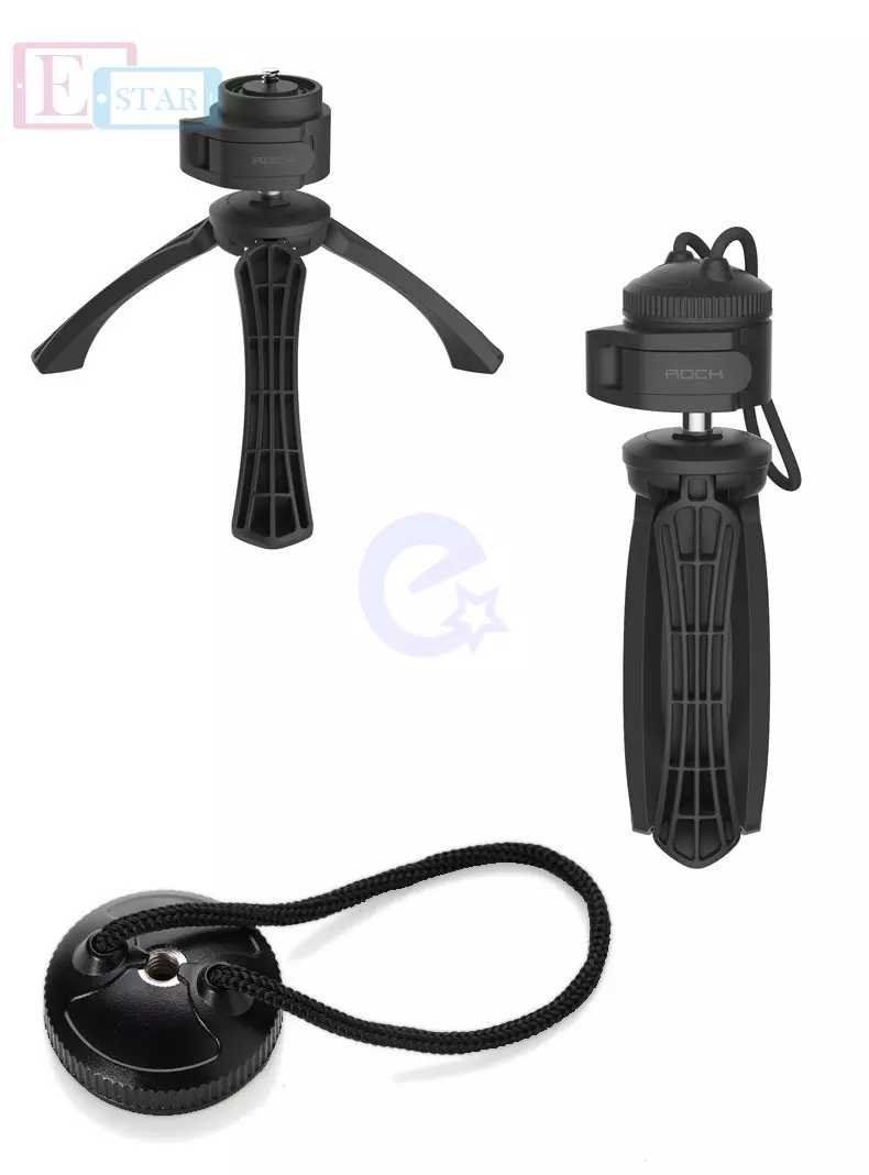 Штатив трипод Rock Basic Tripod Kit для селфи-палки фотоапарата телефона Black (Черный)