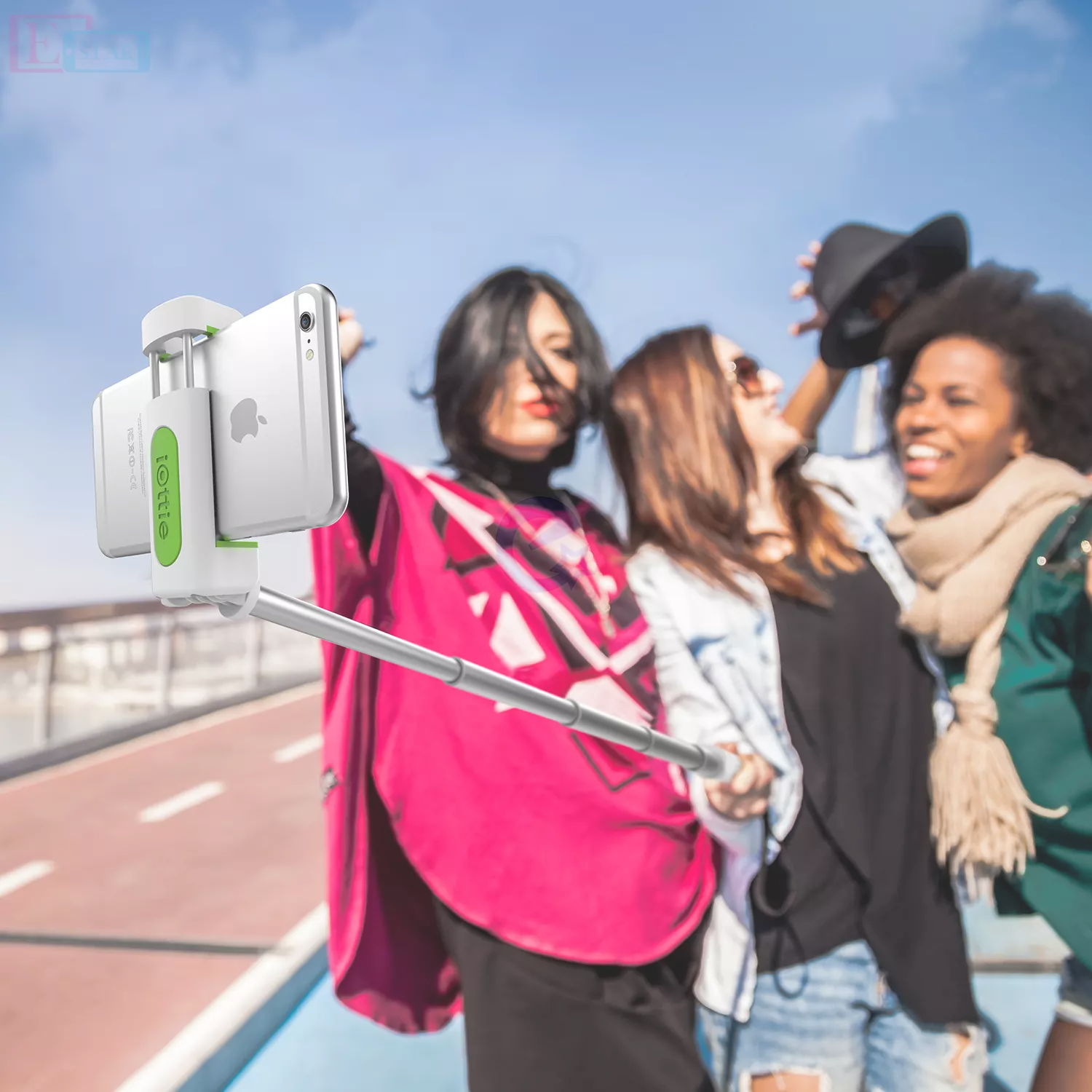 Оригинальная селфи палка iOttie MiGo Selfie Stick, GoPro Pole для Apple iPhone и смартфонов Black (Черный) HLMPIO110BK