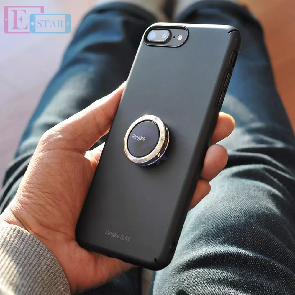 Кольцо-подставка Ringke Ring c поворотным 360 фиксирующим кольцом для iPhone Samsung Meizu Huawei Black (Черный)