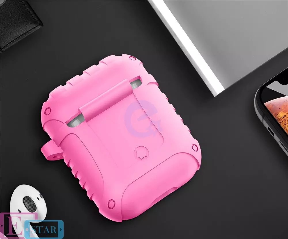 Защитный силиконовый чехол для AirPods Anomaly Armor Protective Case Pink (Розовый)