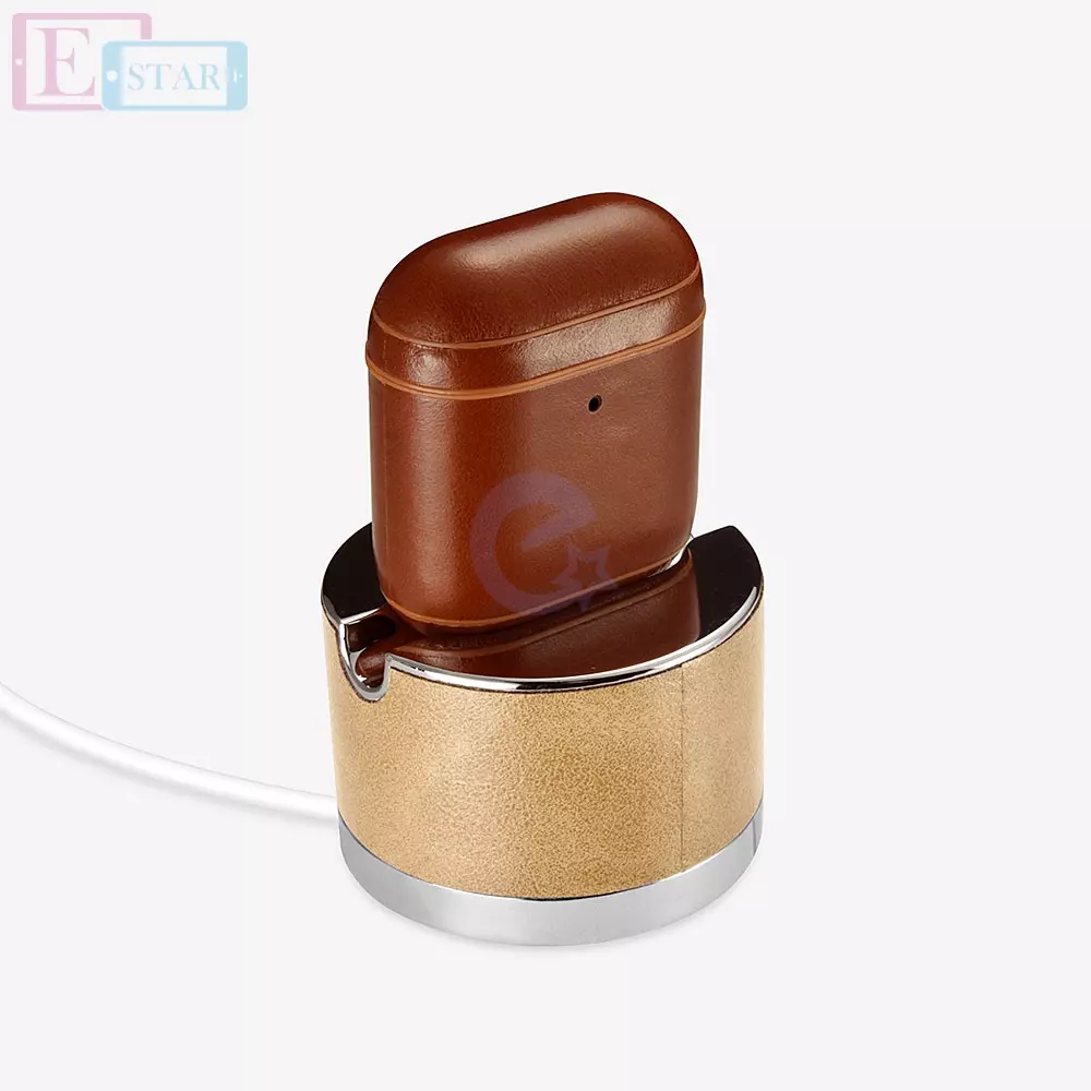 Чехол Icarer Vintage Leather Airpods Protective Case with LED Indicator Hole Brown (Коричневый) IAP031