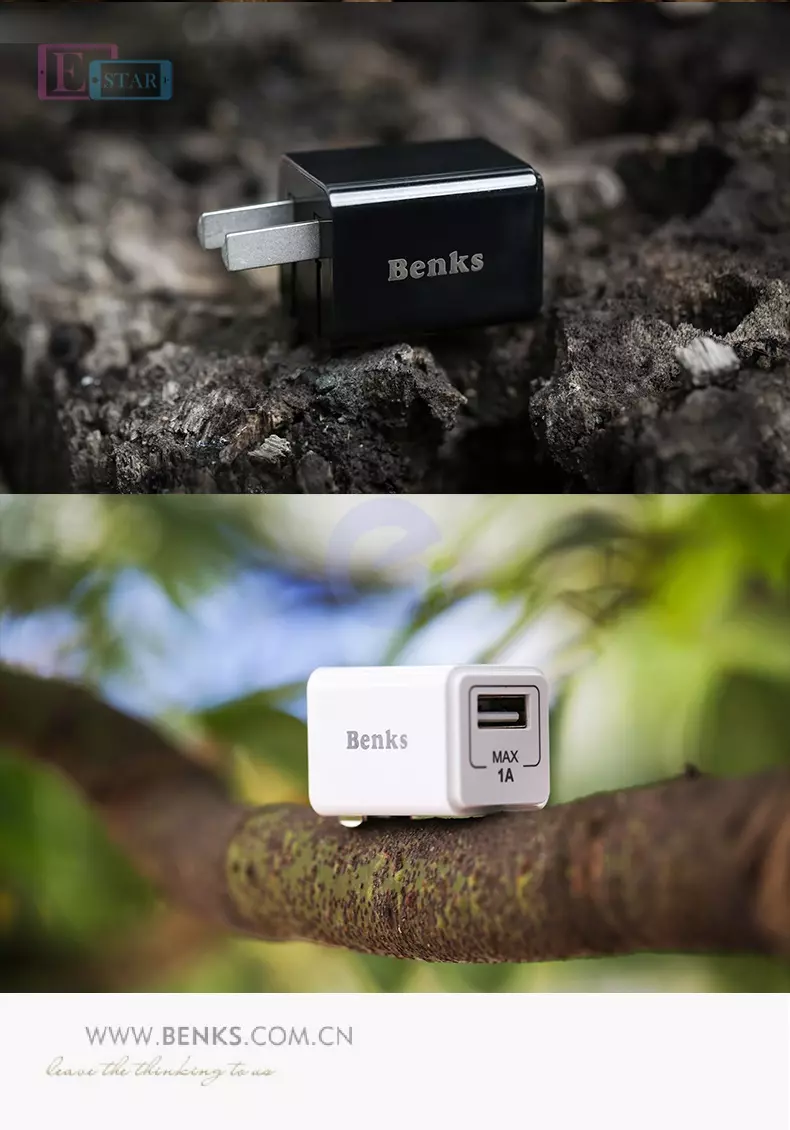 Зарядная станция Benks Mini USB Travel Charger A13 для смартфонов и телефонов от розетки 220В Black (Черный)