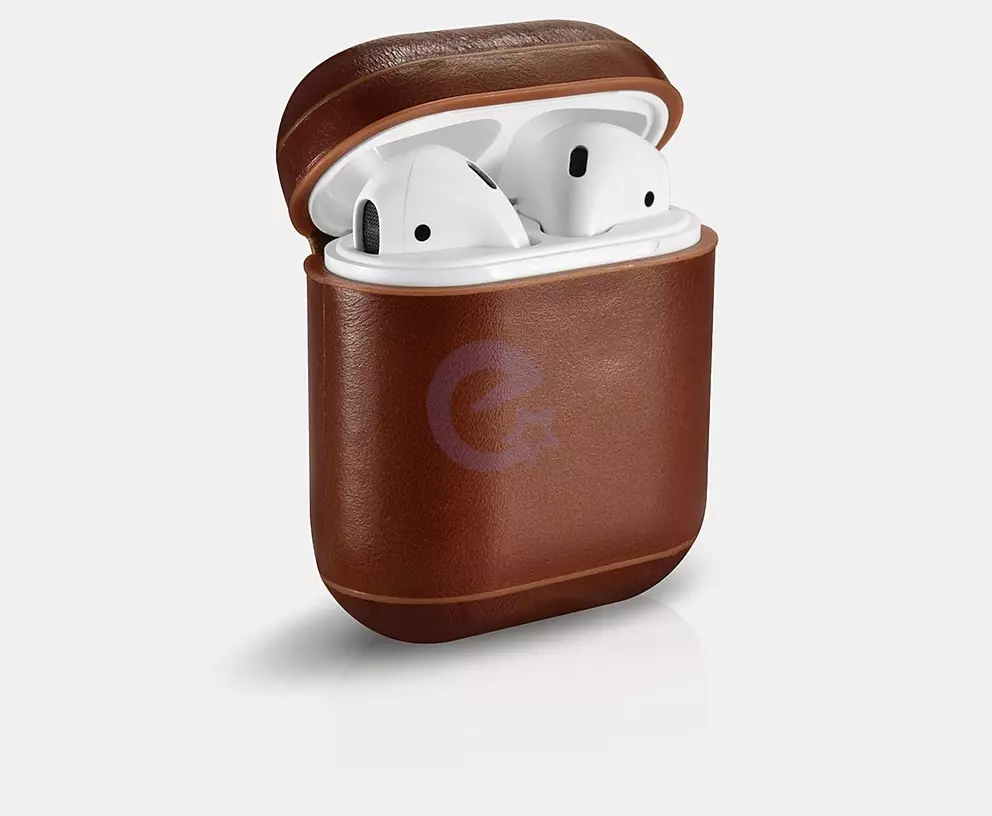 Чохол Icarer Vintage Leather Protective Case для навушників Apple AirPods Brown (Коричневий) IAP001