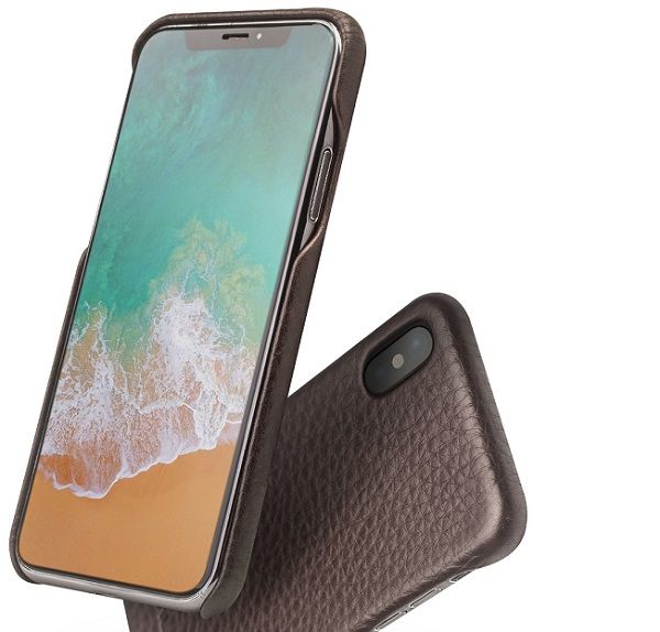 Кожаный защитный чехол бампер Qialino Tumbled Leather Back Case 
