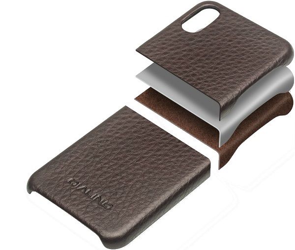 Кожаный защитный чехол бампер Qialino Tumbled Leather Back Case 