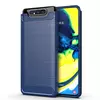 Чехол бампер для Samsung Galaxy A80 iPaky Carbon Fiber Blue (Синий) 