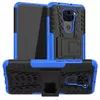 Противоударный чехол бампер для Xiaomi Redmi 10X 4G Nevellya Case (встроенная подставка) Blue (Синий) 