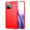 Чехол бампер для Xiaomi Mi 11 iPaky Carbon Fiber Red (Красный) 